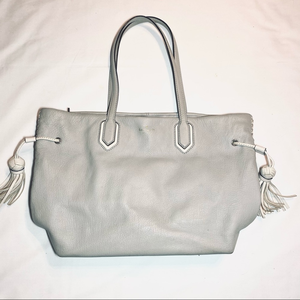 Kate spade pebble leather tassel tote